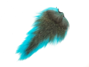 Dyed Deer Tail: Fluorescent Blue 