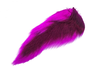 Dyed Deer Tail: Fluorescent Cerise 