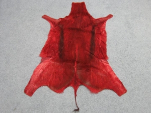 Dyed Springbok Skin: #1: Deep Red 