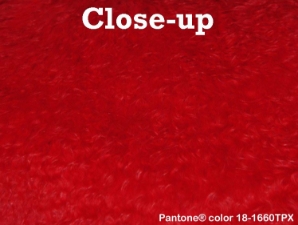 Dyed Tibet Lamb Plate: Fire Red 