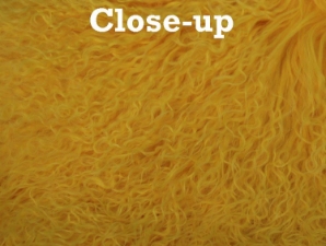 Dyed Tibet Lamb Plate: Bright Yellow 