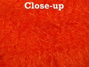 Dyed Tibet Lamb Plate: Bright Orange 