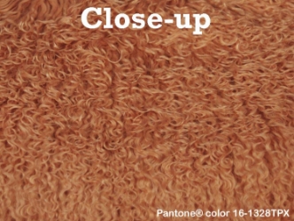 Dyed Tibet Lamb Plate: Pale Rust 