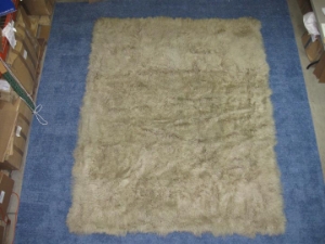 Dyed Tibet Lamb Rug: ~8x10 ft: Ashy Blond 