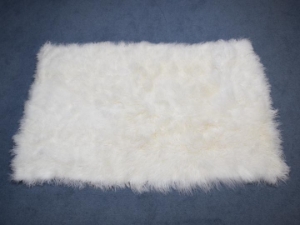 Tibet Lamb Rug: ~9x12 ft: Bleached White 