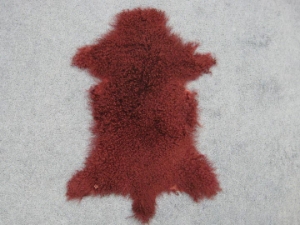 Short-Hair Tibet Lamb Skin: Burgundy 