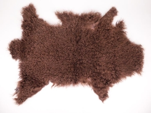 Short-Hair Tibet Lamb Skin: Chocolate Brown 