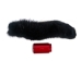 Premium Grade Dyed Black Fox Tail - 18-05-3+-AS (Y2JC02)