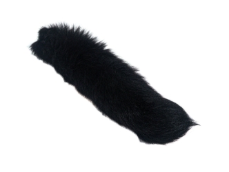 Premium Grade Dyed Black Fox Tail 