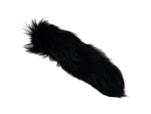 Dyed Black Fox Tail 