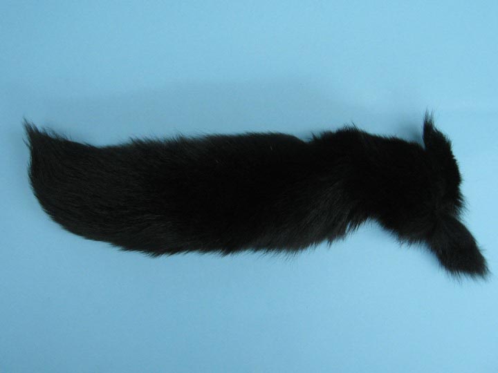 Premium Grade Dyed  Black Fox Tail 