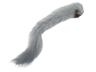 Dyed Calf Tail: Pearl Gray 