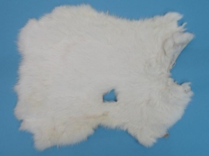 Cut-Up Rabbit Skin: White 
