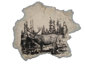 Printed Rabbit Skin: Deer 