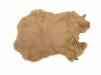 Dyed Rabbt Skin: Light Brown 