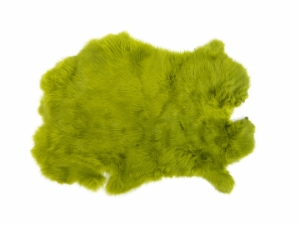 Dyed Rabbt Skin: Army Green 