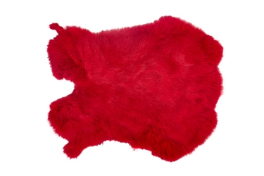 Dyed Rabbt Skin: Red 
