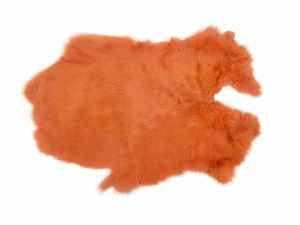 Dyed Rabbt Skin: Orange 