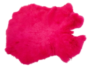 Dyed Rabbt Skin: Fuchsia 