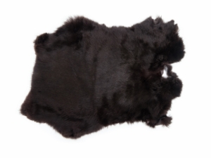 Dyed Rabbt Skin: Dark Brown 