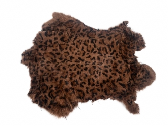 Printed Rabbit Skin: Leopard Pattern 