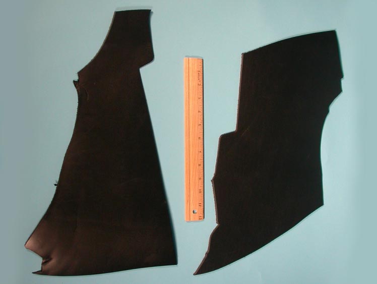 Latigo Leather Scrap: Black (lb) 