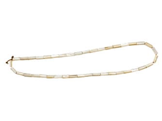 Long Clam Shell Wampum: White (strand) 