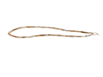 Long Clam Shell Wampum: Natural Caramel (strand) 