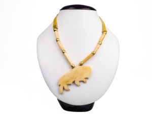 Iroquois Bone Buffalo Necklace 