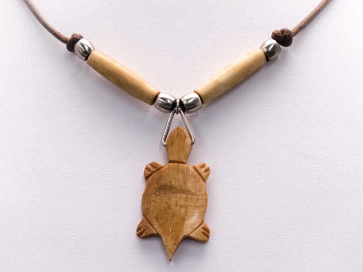 Handcrafted White Turtle Pendant and Leather Cord Necklace - Swimming with  Mother | NOVICA