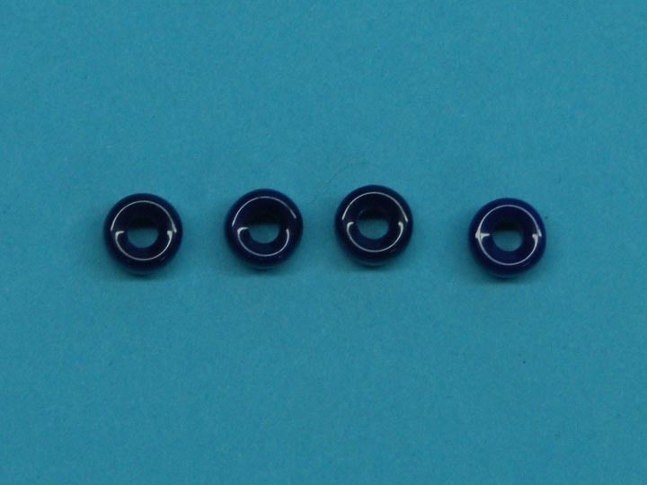 9mm Czech Glass Crow Beads Opaque Royal Blue (100 beads) glass beads