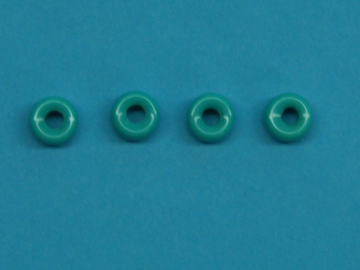 9mm Czech Glass Crow Beads Opaque Turquoise (100 beads) glass beads