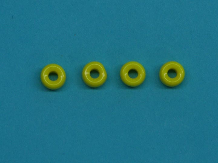 9mm Czech Glass Crow Beads Opaque Yellow (100 beads) glass beads