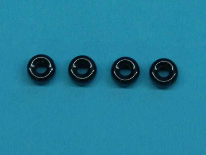 9mm Czech Glass Crow Beads Opaque Black (100 beads) glass beads