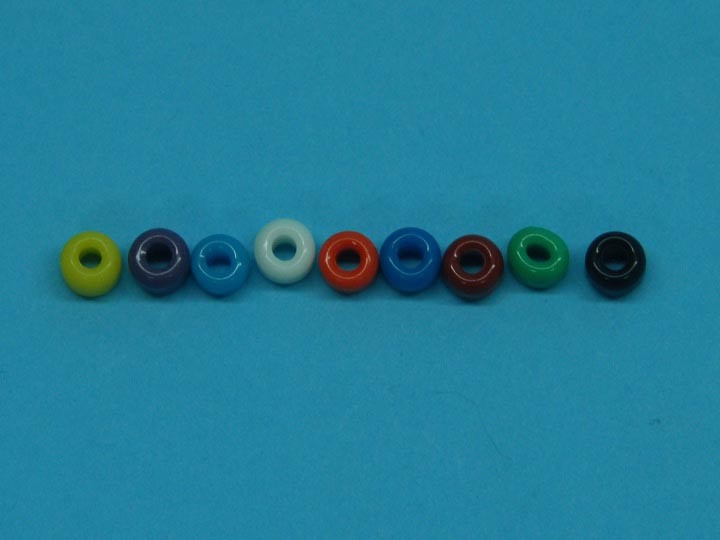 9mm Czech Glass Crow Beads Opaque Multi (100 beads) glass beads