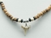 Otodus Fossil Shark Tooth Necklace: Wooden Beads - 282-2 (O6)