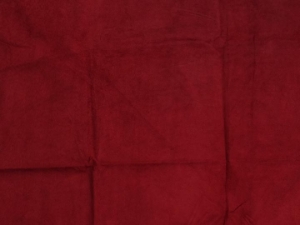 Pig Suede Leather: Tannery Run: Red (sq ft) 