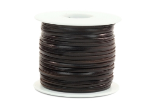 Calf Lace 3/32" x 50 yard: Dark Brown 