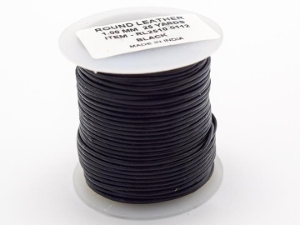 Round Lace 1mmx25 yards: Black 