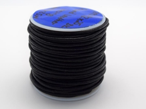 Round Lace 2mmx25 yards: Black 