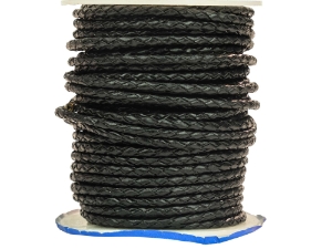 Round Braided Cord 3mm x 25 yard: Black 