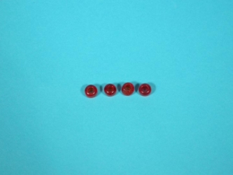 9mm Crow Beads: Translucent Light Red (kg) glass beads