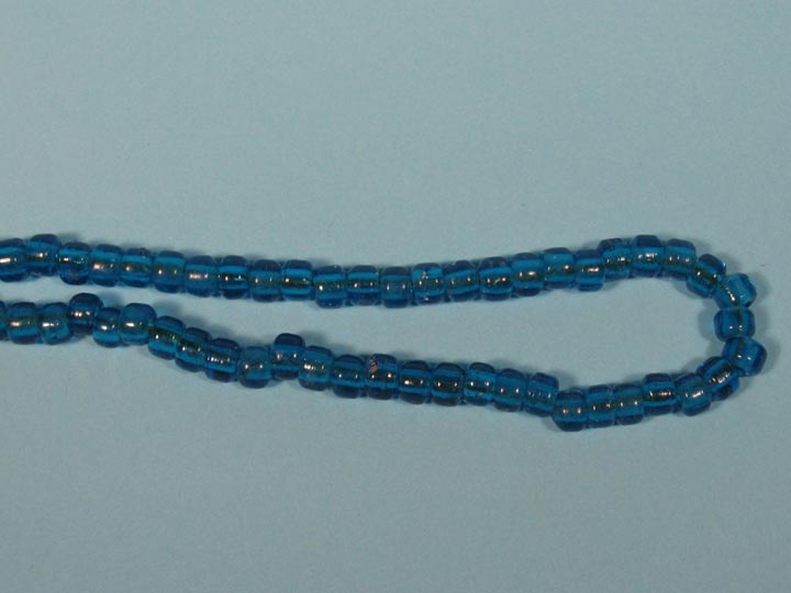 9mm Crow Beads: Translucent Light Blue (kg) glass beads