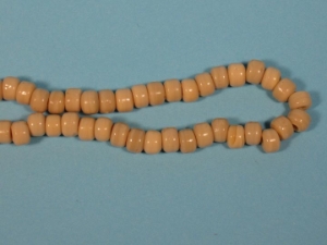 9mm Crow Beads: Opaque Tan (kg) glass beads