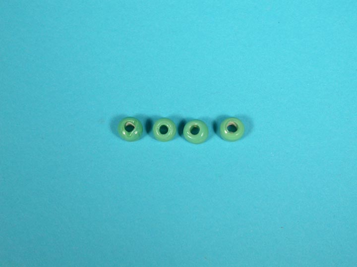 9mm Crow Beads: Opaque Turquoise Green (kg) glass beads
