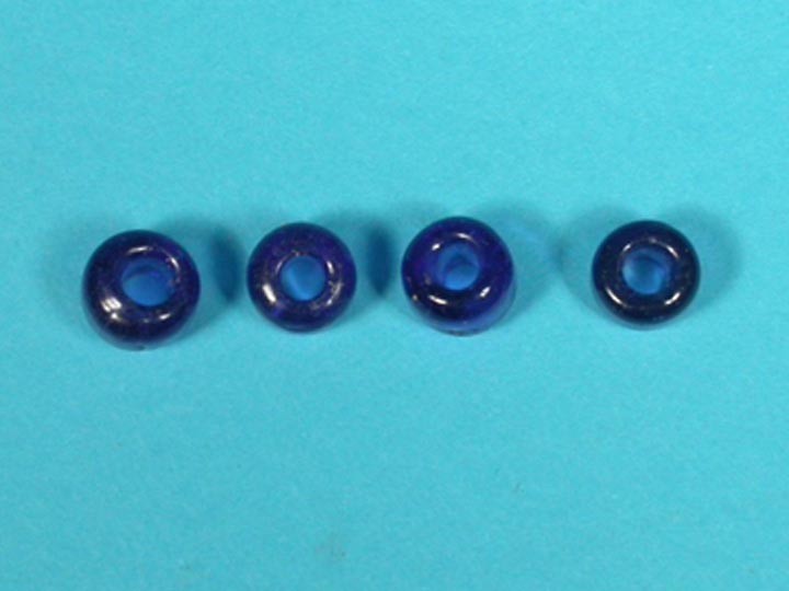 9mm Crow Beads: Translucent Cobalt Blue (kg) glass beads