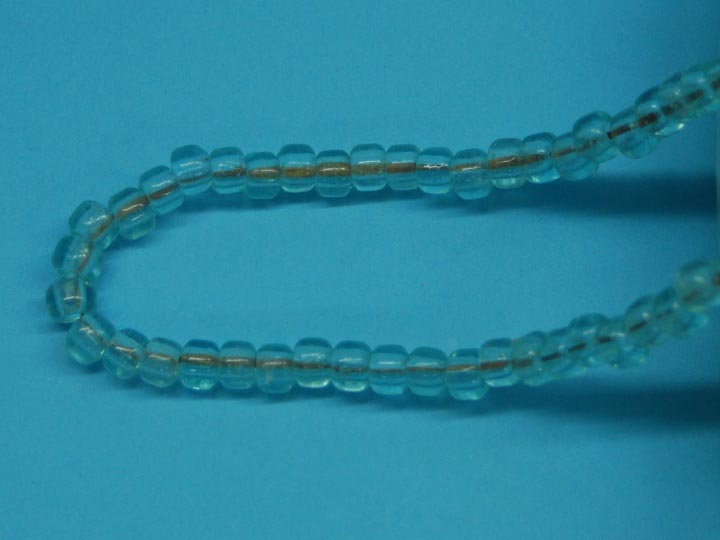9mm Crow Beads: Translucent Turquoise Blue (kg) glass beads