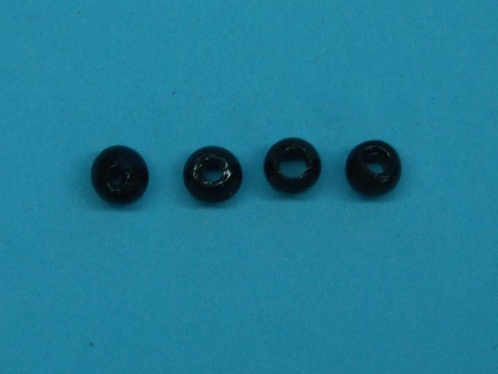 9mm Round Glass Crow Beads: Black (kg) glass beads