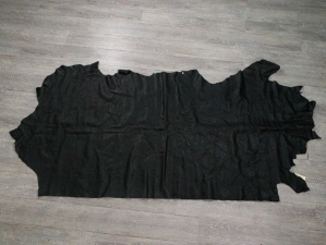 Ute Buffalo Upholstery Leather: Black (sq ft) 