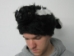 Imitation Skunk Hat with Face: Adult Medium: 24" - 346-FF-AM (Y1KC05)